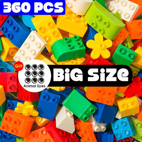 

Big Size Building Blocks Gift Sticker Colorful Bulk Bricks Figure Accessories Compatible with Kids Toys