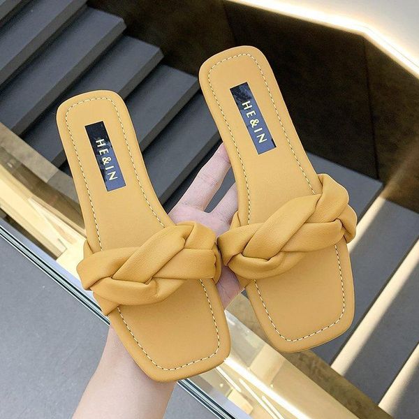 

women beach slippers summer slippers sandals flats 2021 fashion ladies slates leather slides soft flip flops big plus size, Black