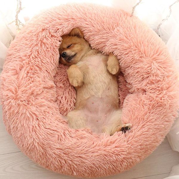 

kennels & pens 35 luxury soft plush dog bed round shape sleeping bag kennel cat puppy sofa pet house winter warm beds cushion
