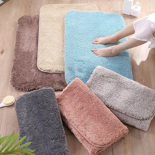 

carpets high plush thickened floor mat carpet simple kitchen toilet doormat bathroom non slip water absorbent foot mats