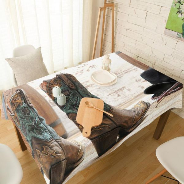 

table cloth boots cask hat american western tablecloth linen cotton spandex elastic dining chair slipcover kitchen cover