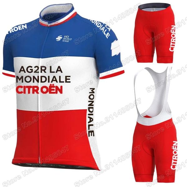 

suit 2021 ag2r team cycling jersey summer set france clothing road bike bicycle bib shorts mtb maillot cyclisme racing sets, Black;blue