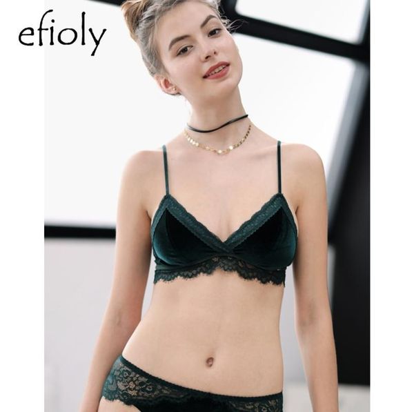 

bras sets efioly ultra-thin velvet deep v bra set eyelash lace stitching women no steel ring triangle cup underwear, Red;black