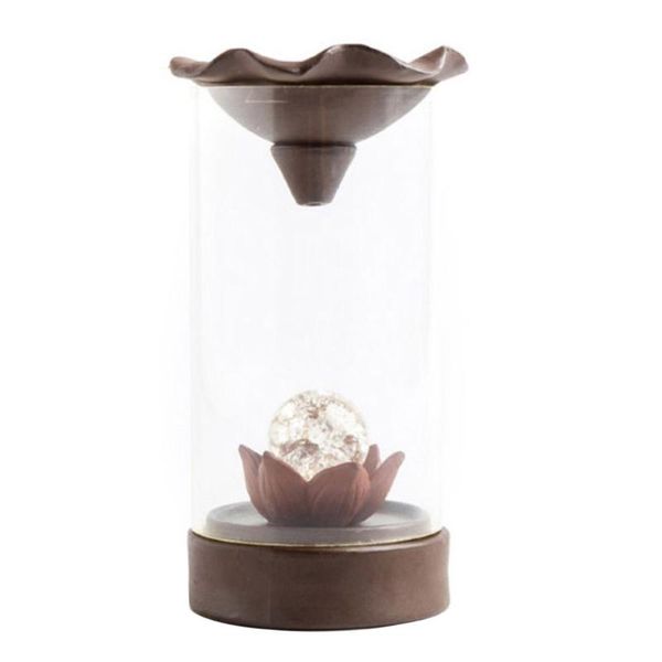 

sachet bags electronic backflow incense burner creative home decor led glowing ball lamp censer smoke waterfall holder used in