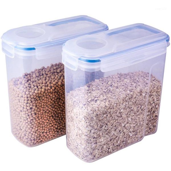

storage bottles & jars square kitchen plastic for whole grains sealed set 2.5l