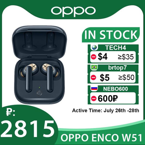 

headphones & earphones oppo enco w51/ w31 tws earphone bluetooth 5.0 wireless for reno 4 se pro 3 find x3 6