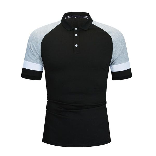 

men's polos clothing summer style pure cotton short-sleeved casual loose large size fashion breathable shirt, White;black