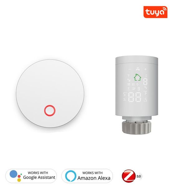 

smart home control tuya zigbee 3.0 digital display radiator valve use with wirlwss gateway hub support alexa goodle