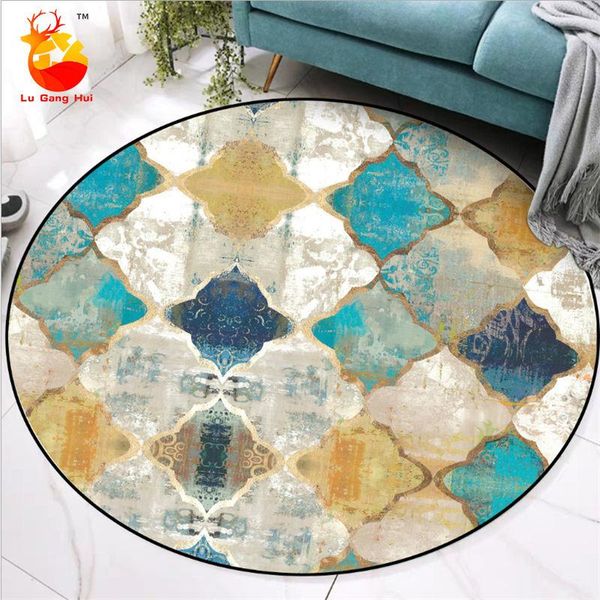

carpets home area rug for living room vintage european moroccan style round carpet bedroom christmas 100% polyester