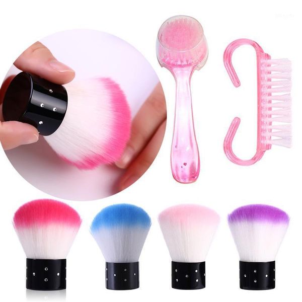 

nail cleaning brushes remove dust acrylic drawing painting brush manicure nails art accessories uv gel polishing1, Yellow