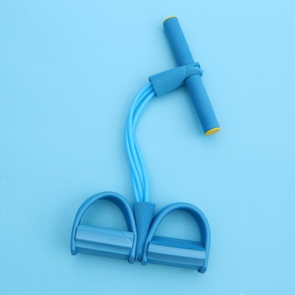 

resistance bands 4 tube health belly fitness rope workout (sky-blue)