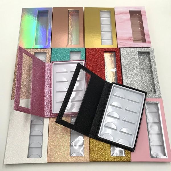 

empty eyelashes packaging for 3d mink lashes with tray inside custom private label lash books1