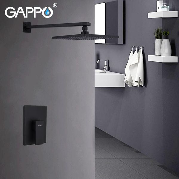 

shower faucets bath wall mounted bathroom mixer basin faucet waterfall water tap taps black set sets