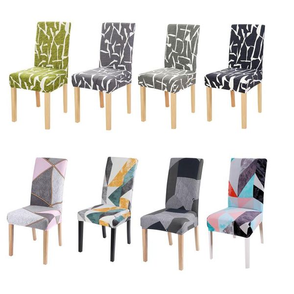 

chair covers 1pc geometric cover dining elastic spandex stretch europe style anti-dirty removable
