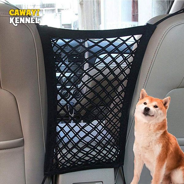 

dog car seat covers cawayi kennel carrier rear pet fence anti-collision mesh auto barrier safety isolation net protection d1797