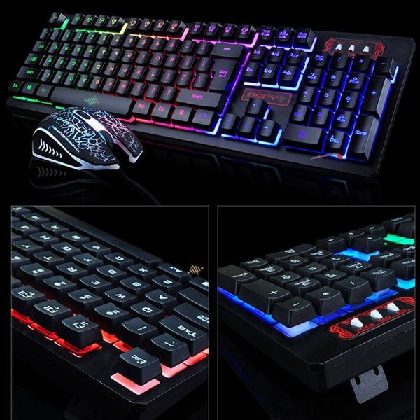 

keyboard mouse combos mechanical wired backlit gaming 104 key anti-ghosting blue red brown switch for game lappc