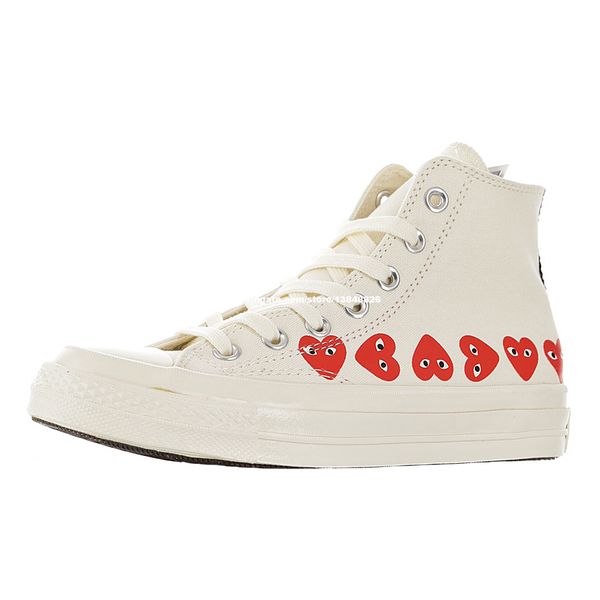 

garcons canvas shoes for men 1970 skates boots mens 1970s love skate boot women desinger play sports shoe womens tayler sneakers sport heart, White;red