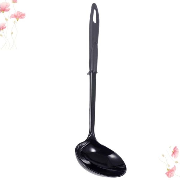 

spoons long handle soup scoop non-stick serving heat resistant cooking utensils for home restaurant (size)
