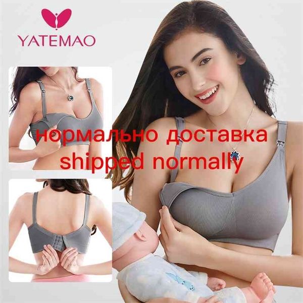 YATEMAO Verkauf Mutterschaft Still-BH Stillen Schlaf-BHs für schwangere Frauen Soutien Gorge Allaitement Soft Comforty 210918