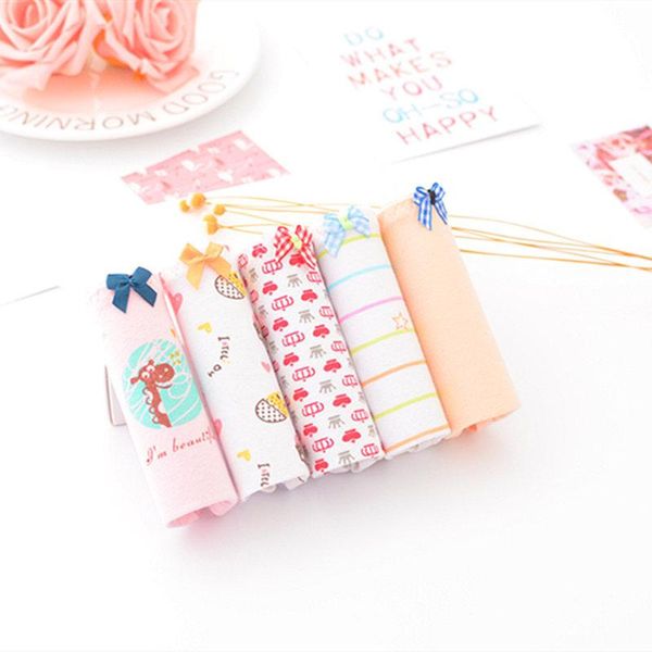 

2021 new cotton cartoon animals print girls' underwear lovely young women's underwear 5 style student triangle pants 12-22year, Camo