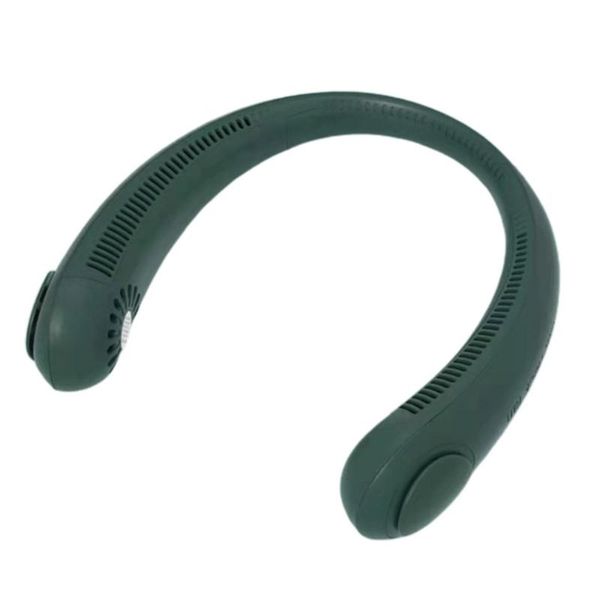 

electric fans portable leafless hanging cooling neck fan usb charging outdoor sports flexible neckband mini air cooler