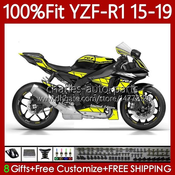 Обтекание инъекции для Yamaha YZF R 1 1000CC YZF-R1 2015-2019 104NO.133 YZF R1 1000 CC YZF-1000 YZFR1 15 16 17 18 19 YZF1000 2015 2016 2017 2018 2019 ОЭМС КОМПЛЕКТ ДЖЕЛЛО