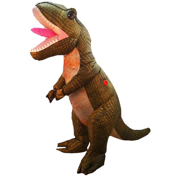 

mascot doll costume 2019 new inflatable dinosaur costume t rex dino party costume halloween for carnival fancy dr, Red;yellow