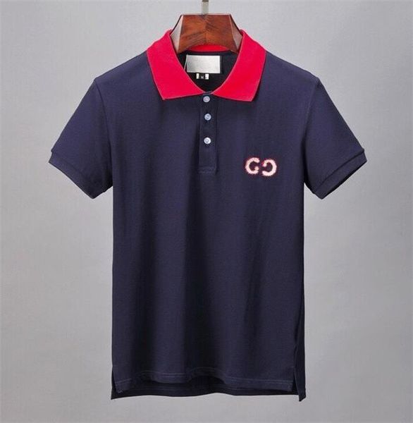 

21ss designer polo shirt luxury european american fashion quality embroidered short sleeve casual and business men lapel jacket custom, White;black