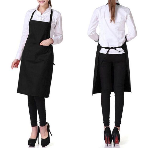 

solid color oil-resistant restaurant home kitchen cooking protective apron cleaning tool aprons