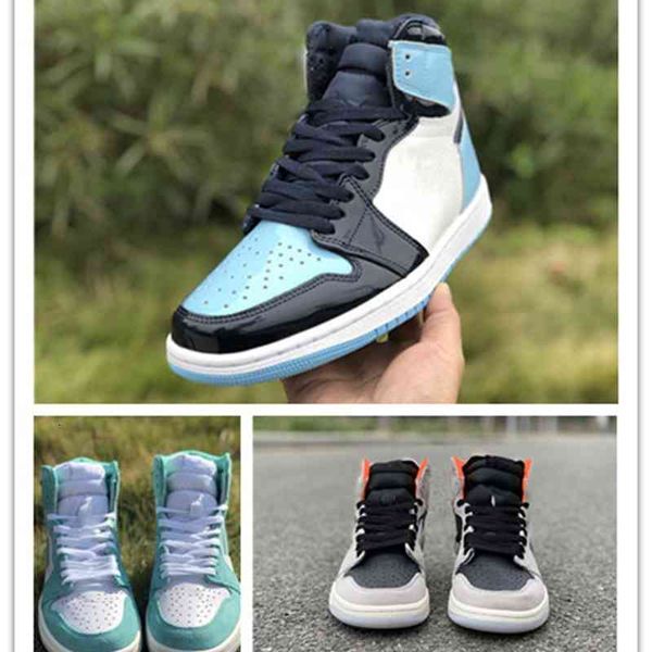 

1 i og high turbo green grey men basketball shoes sports outdoor fashion trainers sneakers with box size 712, White;red