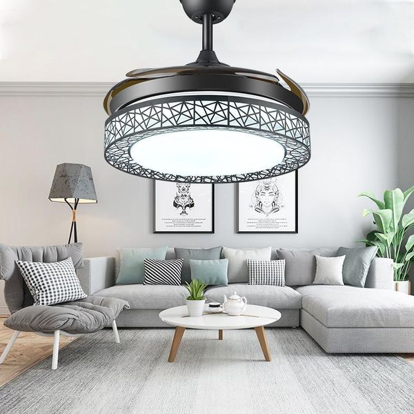 

ceiling fans fan light bedroom with dimmable 2.4g remote control 36 or 42 inches ac 220v black white