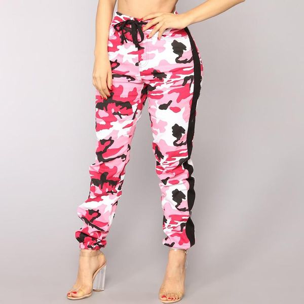 

women personalized trousers casual pants camouflage printed tight pant 9-point women's & capris, Black;white