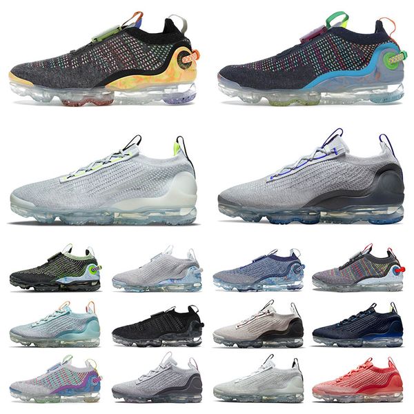 

quality aaa+ trainers tn plus fiy knit-2020 running shoes men women fiynit runners summit white tns smoke grey stone blue obsidian sports sn, Black