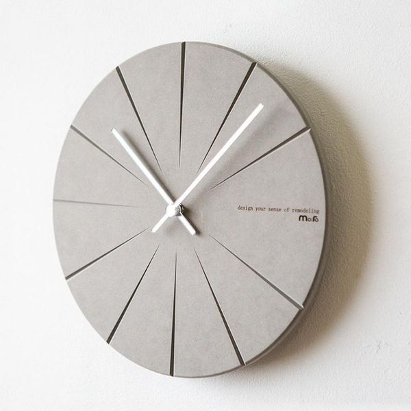 

wall clocks modern home decor clock advanced grey hanging vogue exquisite black mdf round silently needle