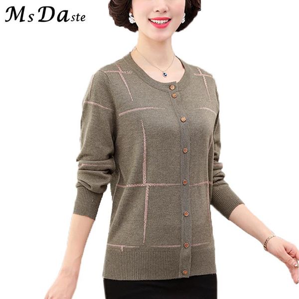 

women's sweaters women cardigan coats 2021 autumn vintage plaid lady jackets pull femme jaqueta feminina plus size ~4xl, White;black