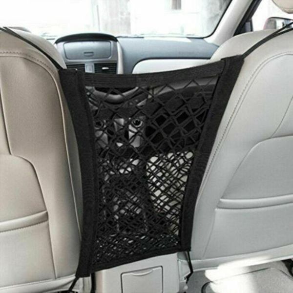 

car organizer universal black net bag phone holder storage pocket mesh for wallet key tools