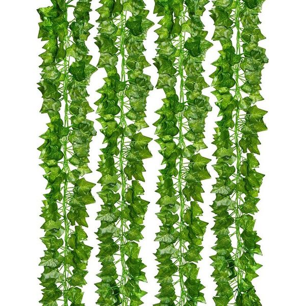 

artificial ivy vine greenery garlands fake plants garland leaves home kitchen garden office wedding wall decoration decorative flowers & wre