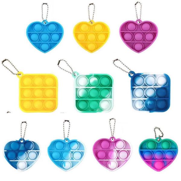 

mini push pop bubble sensory toy autism needs squishy stress reliever toys child funny anti-stress pops it fidget keychain
