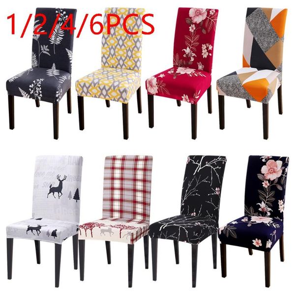 

chair covers 1pcs printed cover spandex stretch elastic dining seat el -dirty removable banquet wedding restaurant
