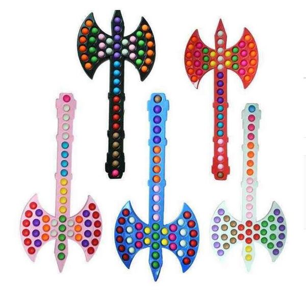 

55.5cm double axe axe prop fidget toy giant large push bubble sensory stress relief anti anxiety christmas gift kids family games finger puz