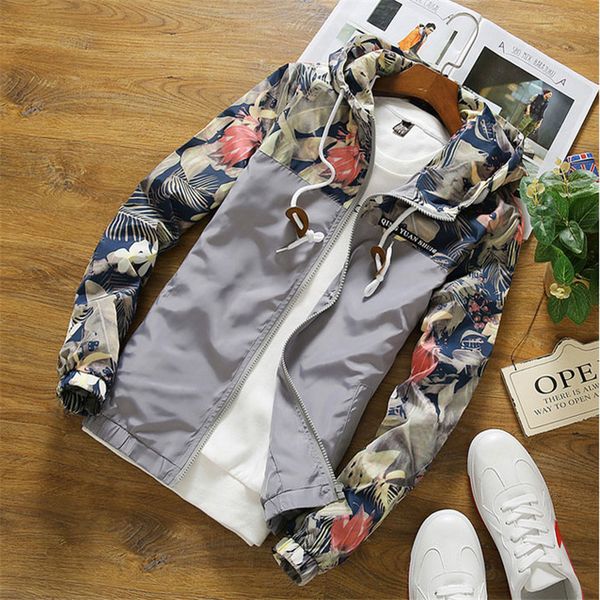 

downs new hip-hop slim-fit flower bomber men's hooded jacket plus size 4xl,, Black