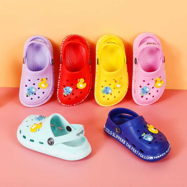 Ltolo Kinder Mädchen Jungen Pantoletten Clogs Kinder Sommer Crock Candy Garten Strand Hausschuhe Höhle Loch Baby Schuhe Für Mädchen Jungen EUR23-34 X0703