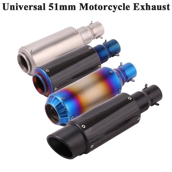 

exhaust pipe universal motorcycle gp escape modified carbon fiber muffler db killer for ninja250 r15 r6 cb400 atv gsr750 cbr1000rr r1