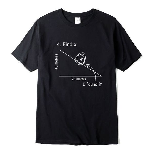 

xin yi men's t-shirt 100% cotton short sleeve mathematical geometry printed men tshirt o-neck cool loose 210707, White;black