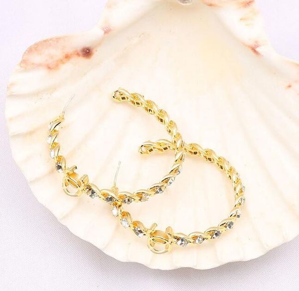 

20colors 18K Gold Plated Luxury Brand Designers Letters Stud D Geometric Exaggerate Classic Women Hearts Crystal Rhinestone Pearl Earring We, Golden;silver