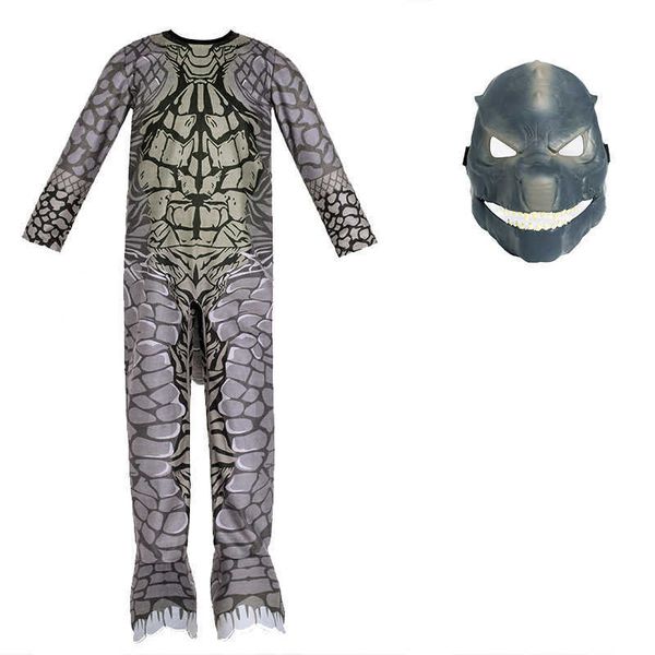 

2021 halloween children role playing dinosaur costume party stage costumes dinosaur battle thanksgiving outfits for boy and girl q0910, Blue