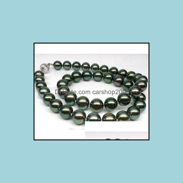 

beaded necklaces & pendants jewelry 10-11mm natural pearl necklace tahitian round black 18 inch drop delivery 2021 evrk8, Silver