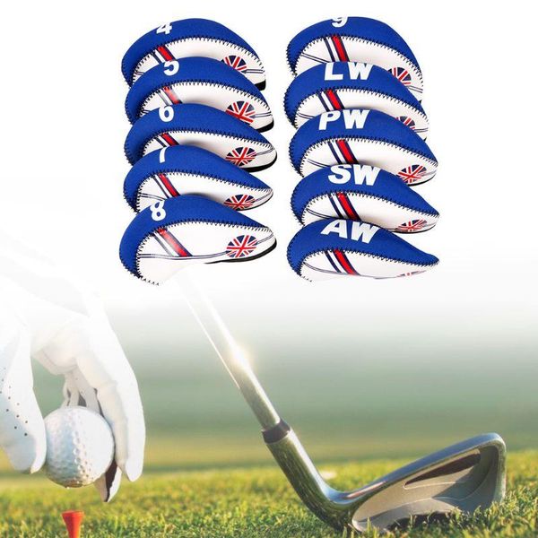 

10pcs/set portable sport neoprene golf club head cover iron protective headcover complete set of clubs