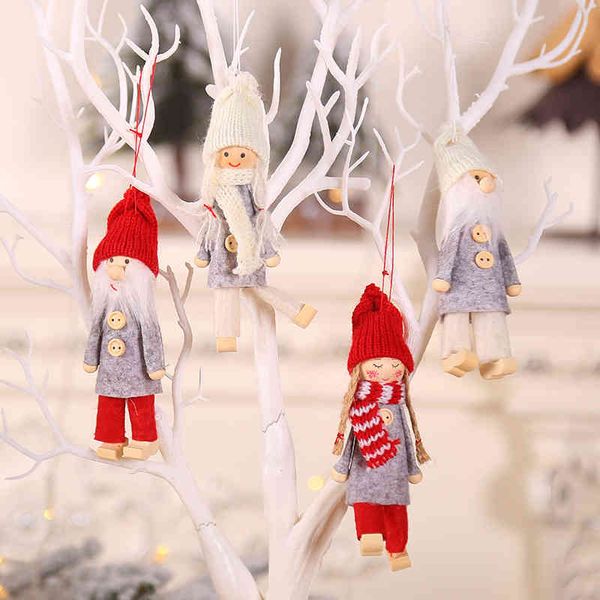 

new wooden pendant lovely christmas tree accessories pendant children's room decoration supplies