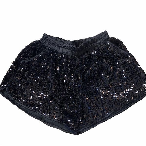 

autumn and winter elastic wide leg sequins shorts women loose high waist modis short femme women's, White;black